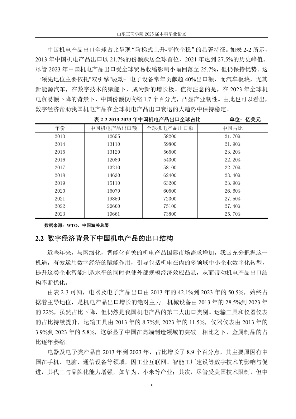 25年WP国际经济与贸易 数字经济背景下中国机电产品出口问题分析及对策建议6.52-AI13.32-约15883字符.pdf_第9页