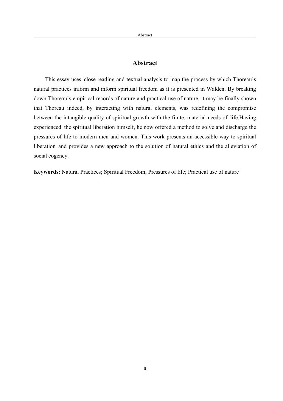 25年WP英语 人与自然关系视角下《瓦尔登湖》中的精神自由解析1.04-AI16.57-约32076字符.pdf_第5页