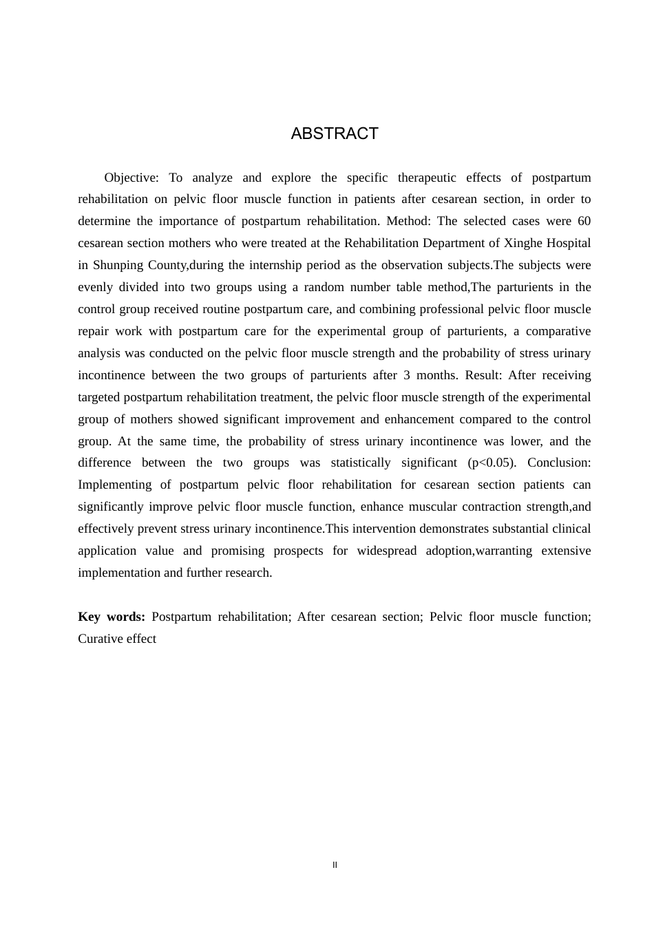 25年WP康复治疗学-电刺激对剖宫产术后患者盆底肌功能的疗效分析-查重18.61AI0.740-7626.docx_第2页
