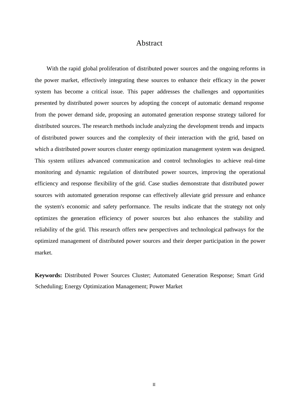 25年WP基于自动发电响应的分布式电源集群能量优化管理系统0-约9460字符.docx_第1页