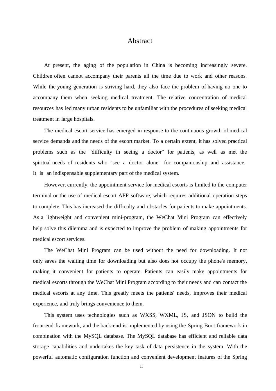 25年WP计算机科学与技术-基于微信小程序的陪诊系统设计与实现-18.830-19406.docx_第2页