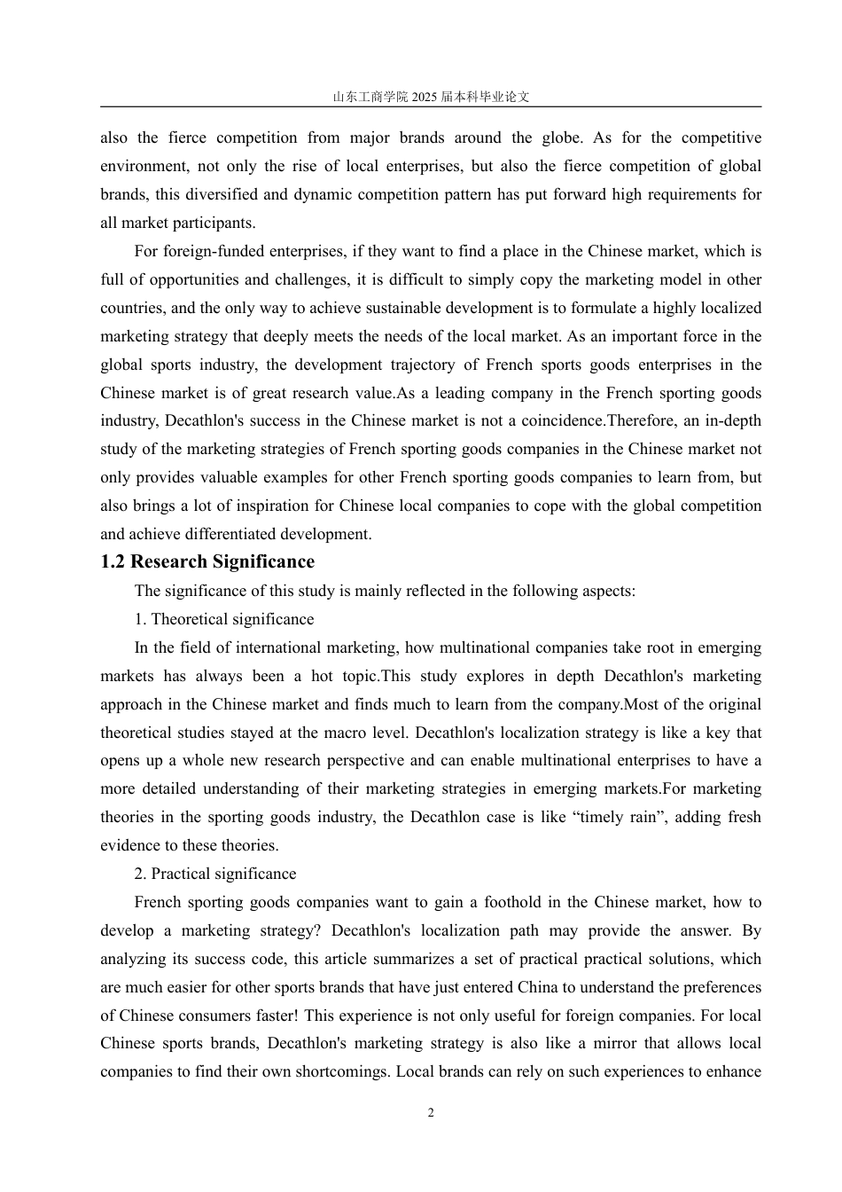 25年WP商务英语 法国体育用品企业在中国的市场营销策略——以迪卡侬为例1.03-AI15.04-约37331字符.pdf_第7页