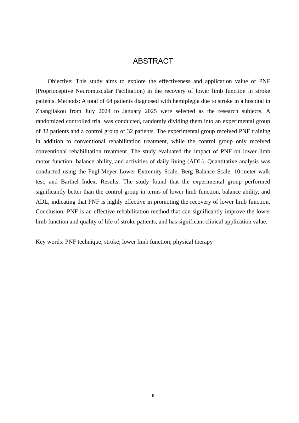 25年WP康复治疗学-PNF技术对于脑卒中患者下肢肢体功能恢复的影响研究-查重18.23AI0-10317.docx_第2页