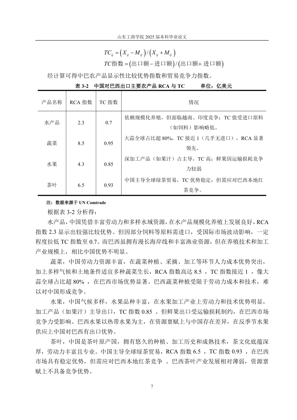 25年WP国际经济与贸易（春季高考） 中巴农产品贸易特点及竞争力分析11.62-AI13.7-约14496字符.pdf_第10页