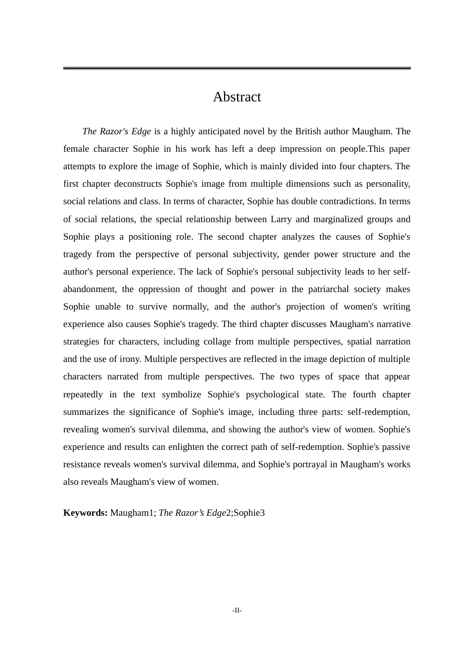 25年WP汉语言文学 论《刀锋》中的索菲形象10.98-AI5.07-约29159字符.doc_第7页