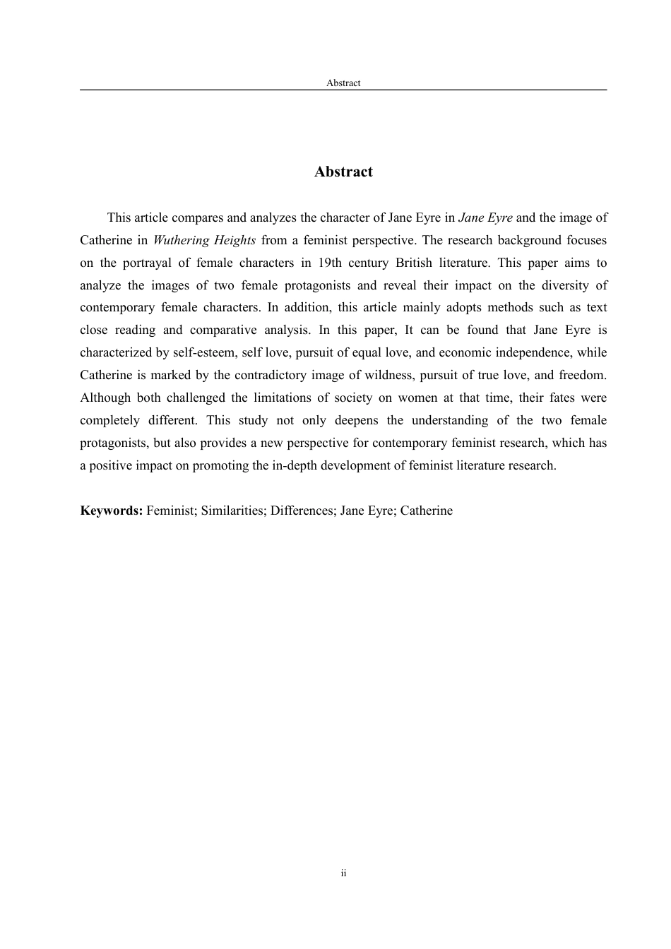 25年WP英语 女性主义视角下《简爱》和《呼啸山庄》女主角形象的对比研究2.55-AI17.94-约28458字符.pdf_第5页