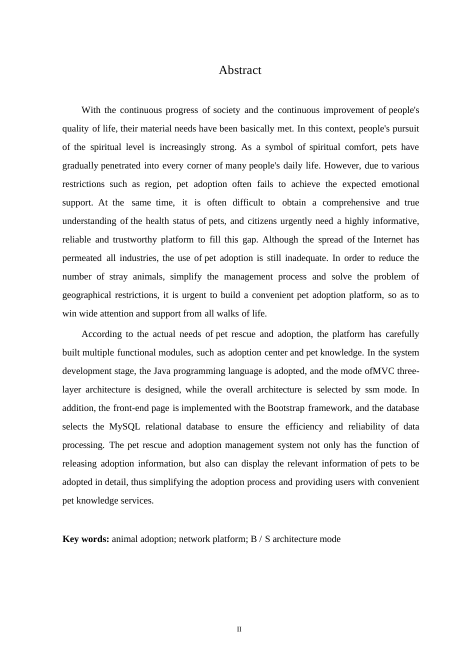 25年WP基于web的宠物领养系统的设计与实现0-9939.docx_第2页