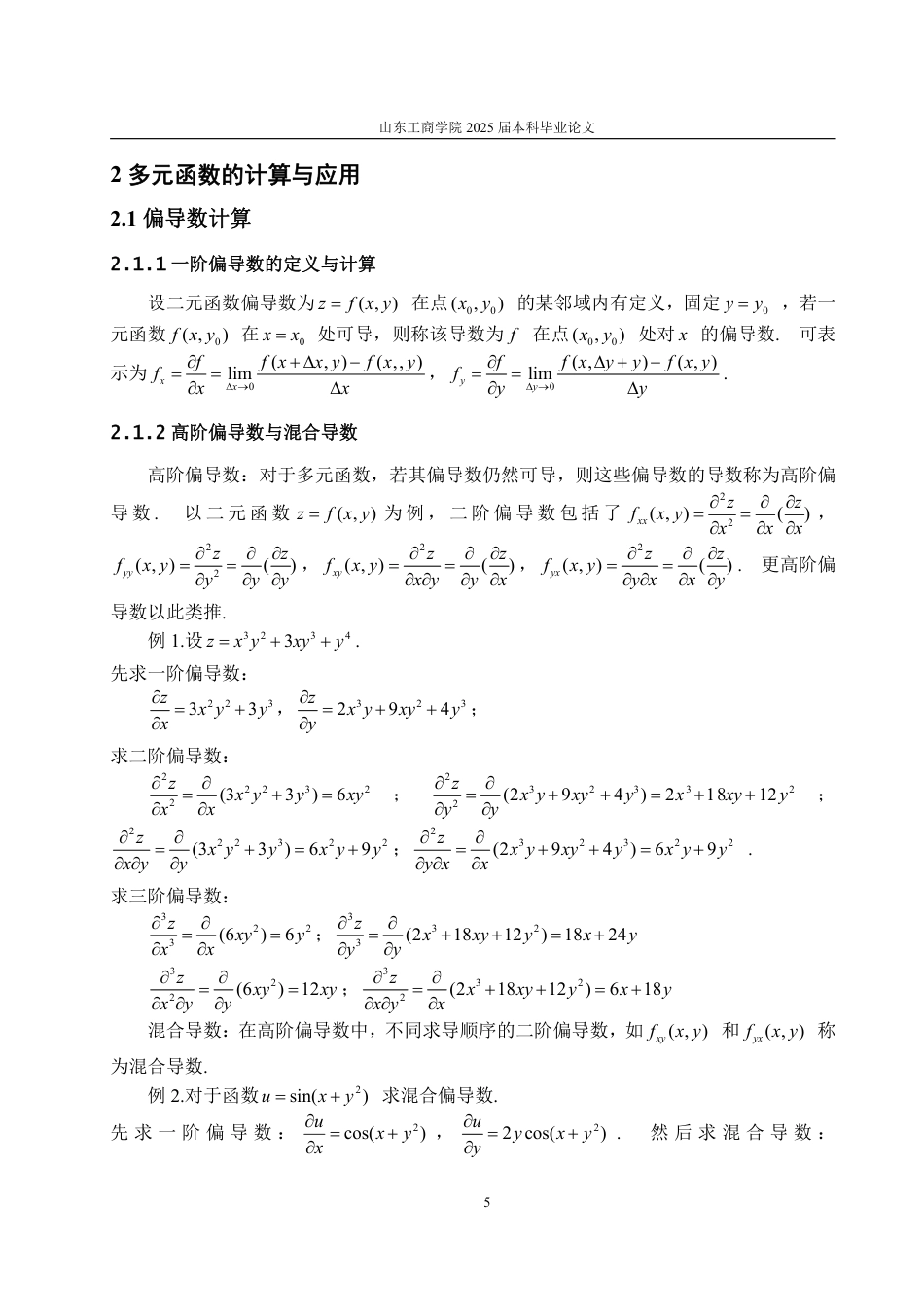 25年WP数据科学与大数据技术 浅谈导数对多元函数中的应用18.13-AI8.65-约10657字符.pdf_第10页