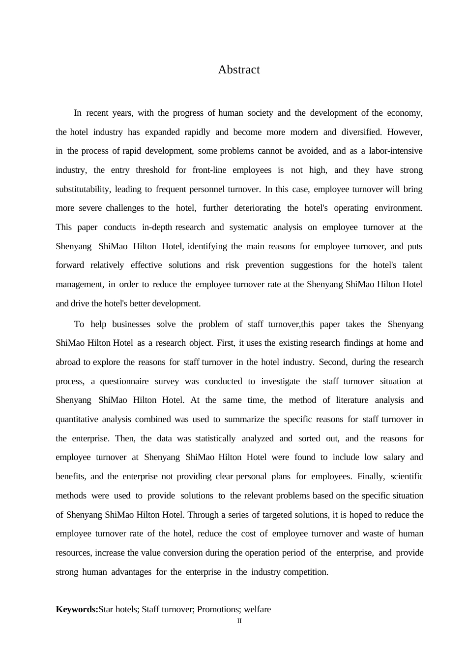 25年WP酒店人员流失问题及对策研究(1)0-15327.docx 关键词：星级酒店；员工流失；晋升；福利-约16100字符.docx_第2页