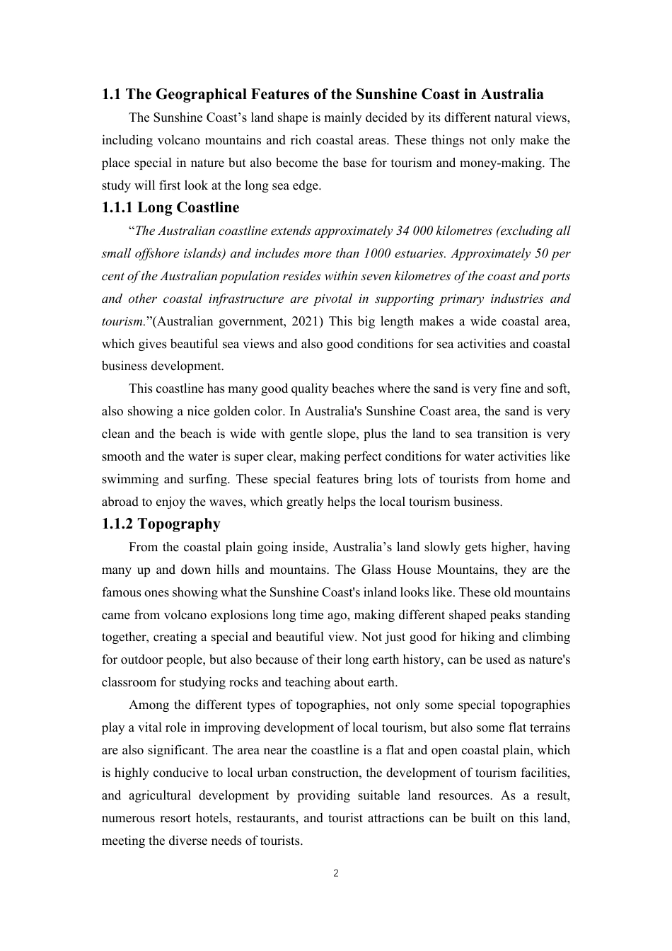 25年WP商务英语 澳大利亚“阳光海岸”国际旅游市场分析及对中国沿海旅游城市发展的启示1.32-AI15.31-约45363字符.pdf_第9页