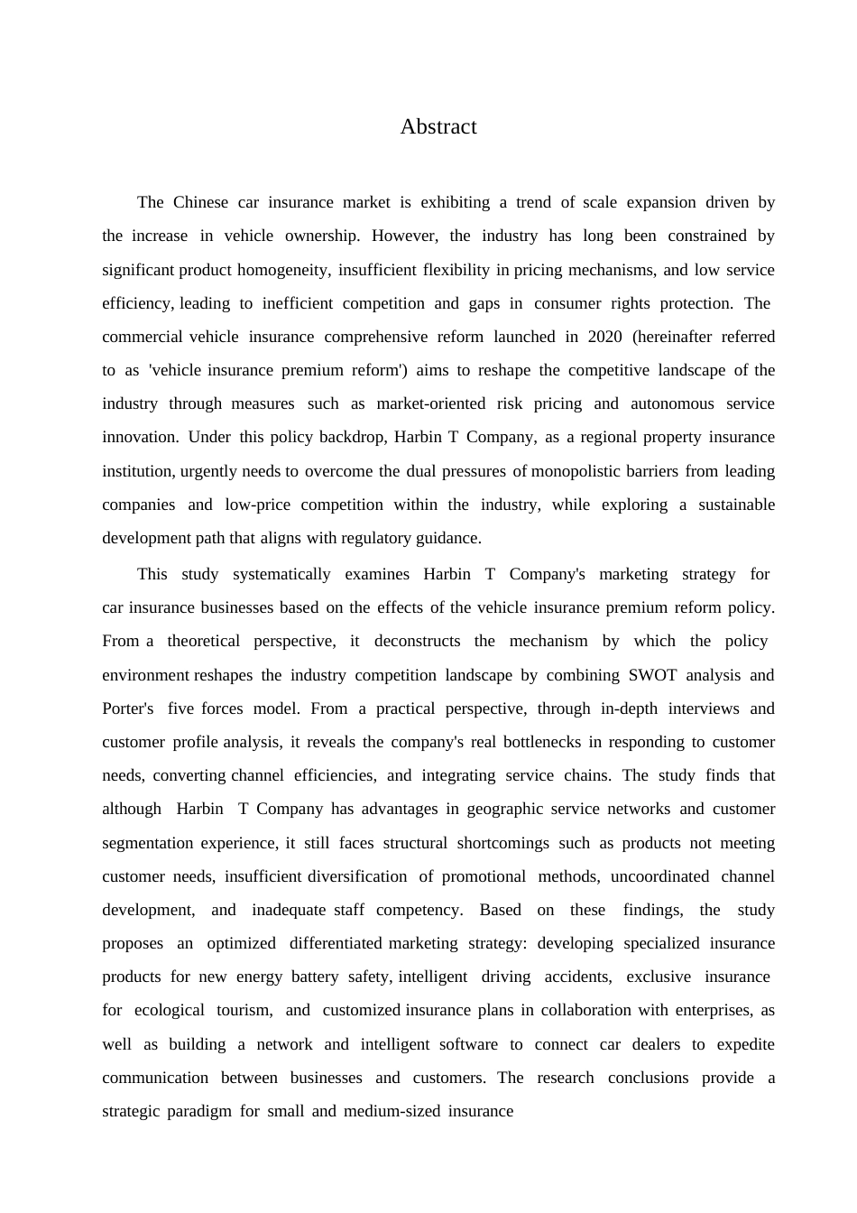 25年WP汽车服务工程-基于车险改革哈尔滨T公司车险业务差异化营销策略研究-8.540-14755.docx_第2页