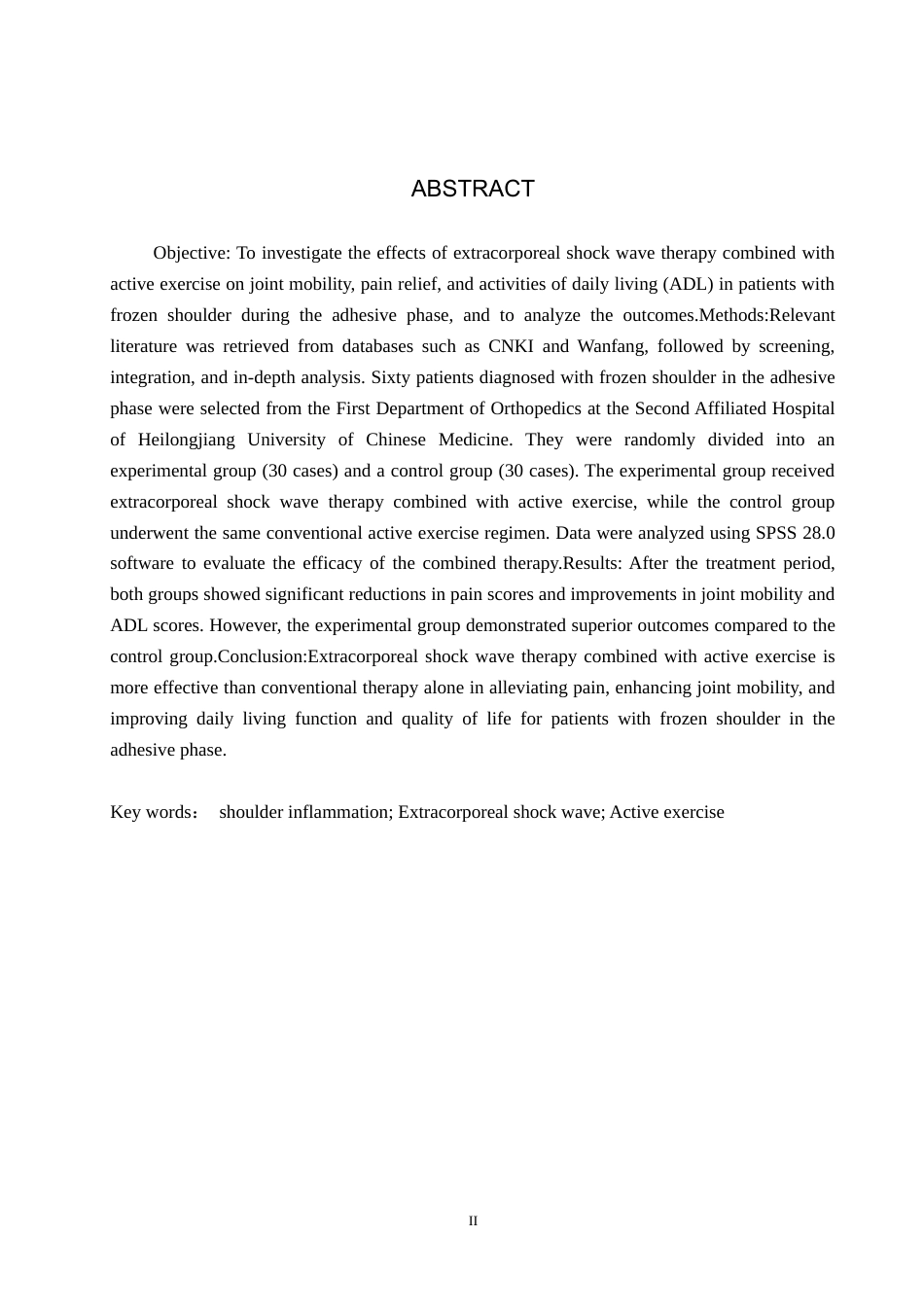 25年WP康复治疗学-体外冲击波联合主动锻炼治疗肩周炎疗效分析-查重17.99AI0-8260.docx_第2页