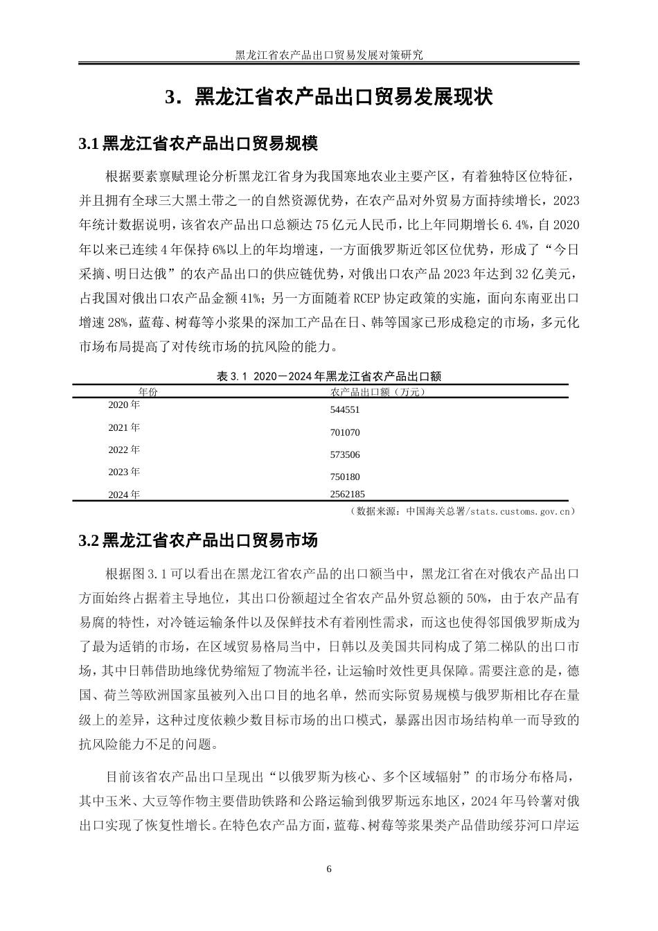 25年WP国际经济与贸易-黑龙江省农产品出口贸易发展对策研究13.050-24262.doc_第10页