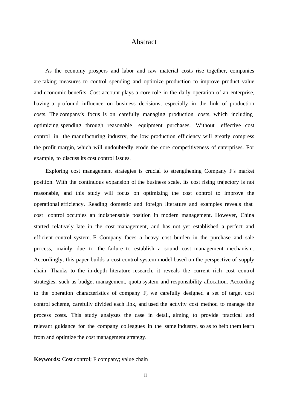 25年WP关键词：成本控制；F公司；价值链-约16811字符.docx_第2页