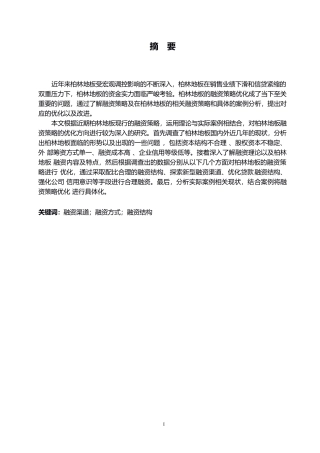 25年WP柏林地板融资存在的问题与对策0-约12574字符.docx