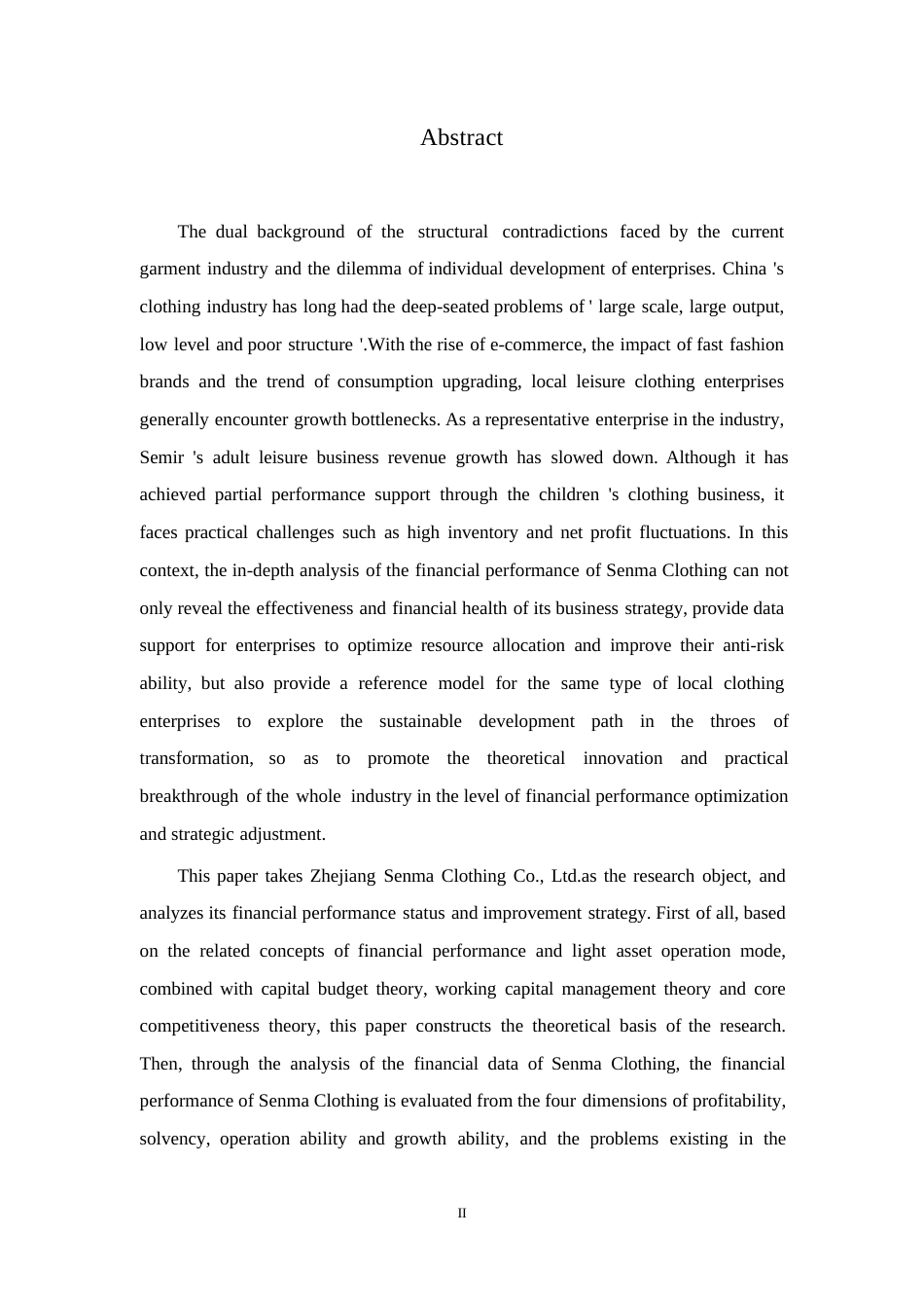 25年WP浙江森马服饰公司财务绩效分析0-16129.docx_第1页