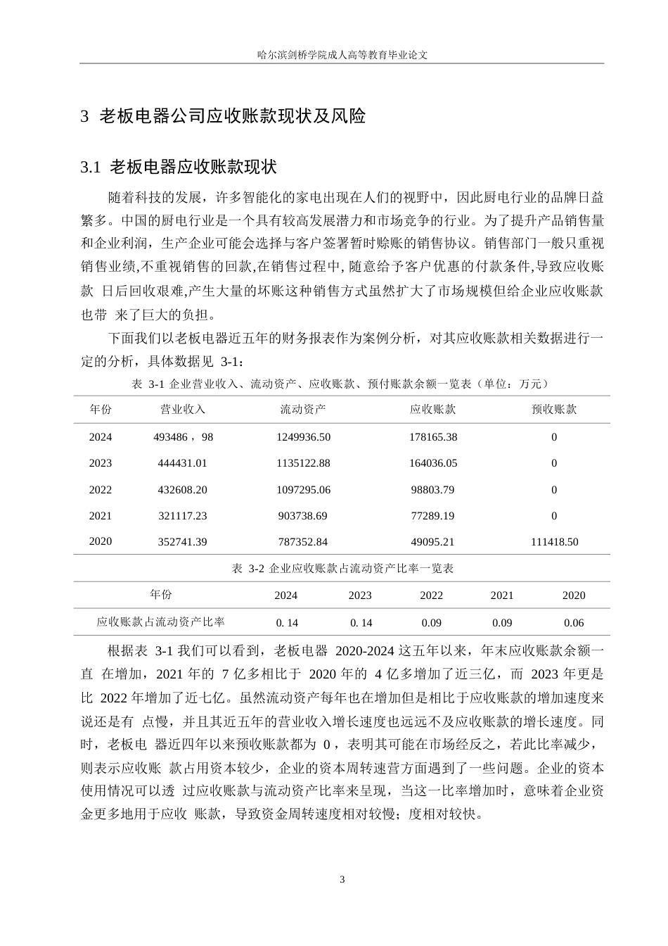 25年WP我国厨电行业应收账款风险的成因及控制-以老板电器为例(1)0-约10647字符.docx_第7页