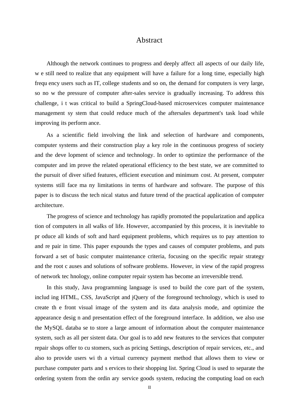 25年WP基于SpringCloud微服务计算机维修系统设计与实现0-10573.docx_第2页