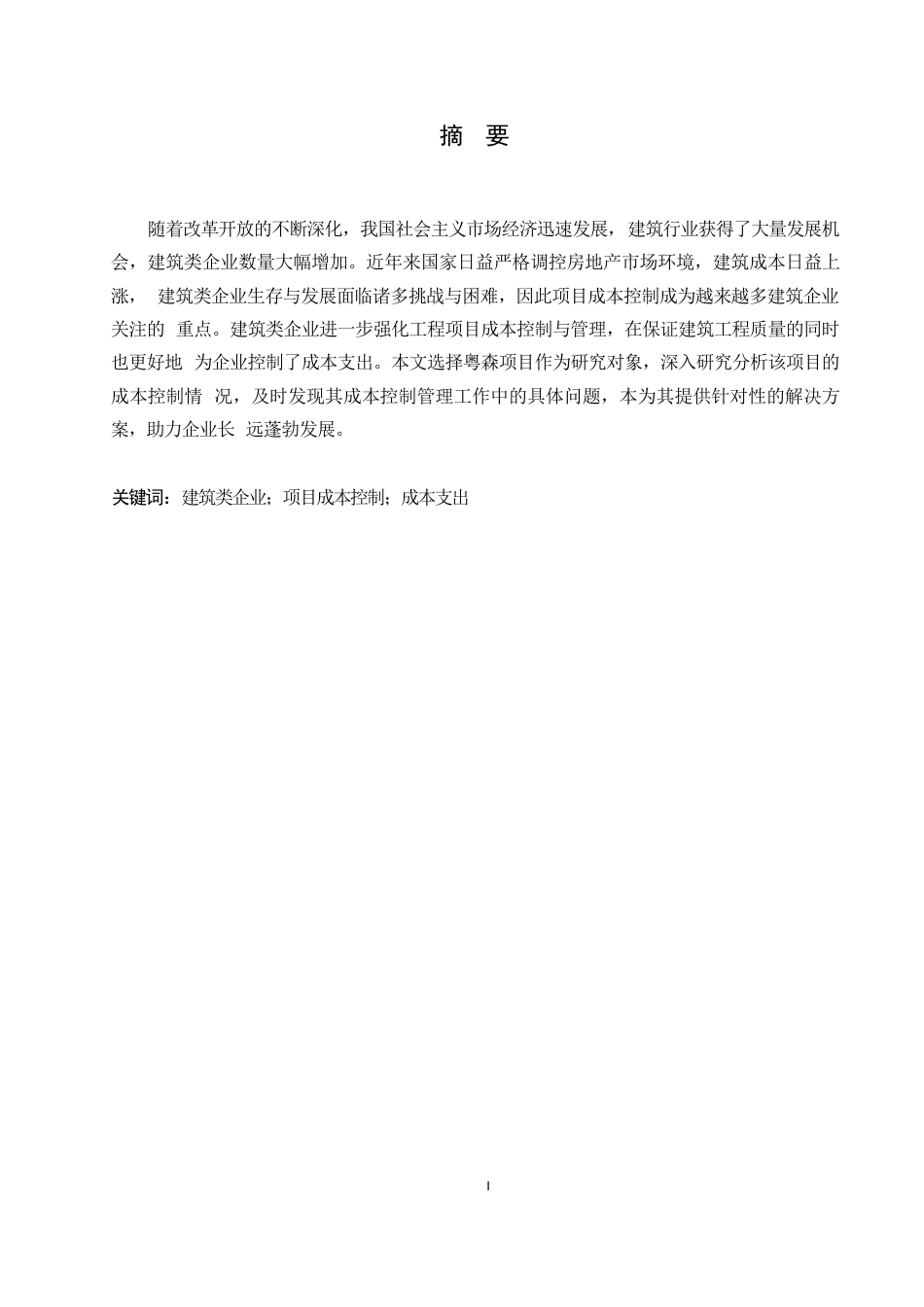 25年WP粤森项目成本控制问题研究0-12338.docx_第1页