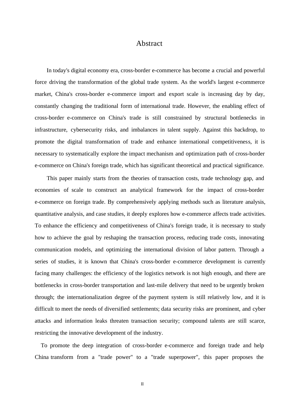 25年WP我国跨境电子商务发展问题分0-15017.docx 关键词：跨境电子商务；中国对外贸易；数字化转型-约16814字符.docx_第2页