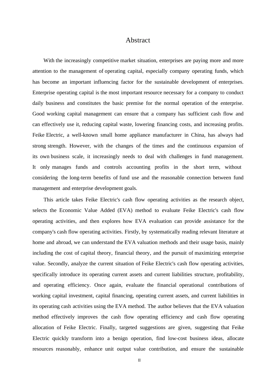 25年WP基于EVA的飞科电器营运资金管理分析0-14274.docx_第2页