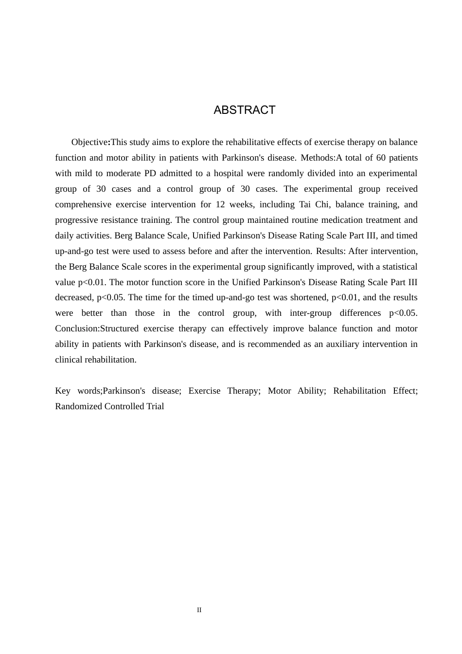 25年WP康复治疗学-运动疗法对帕金森病患者平衡功能和运动能力的康复效果研究-查重11.14AI0-14253.docx_第2页