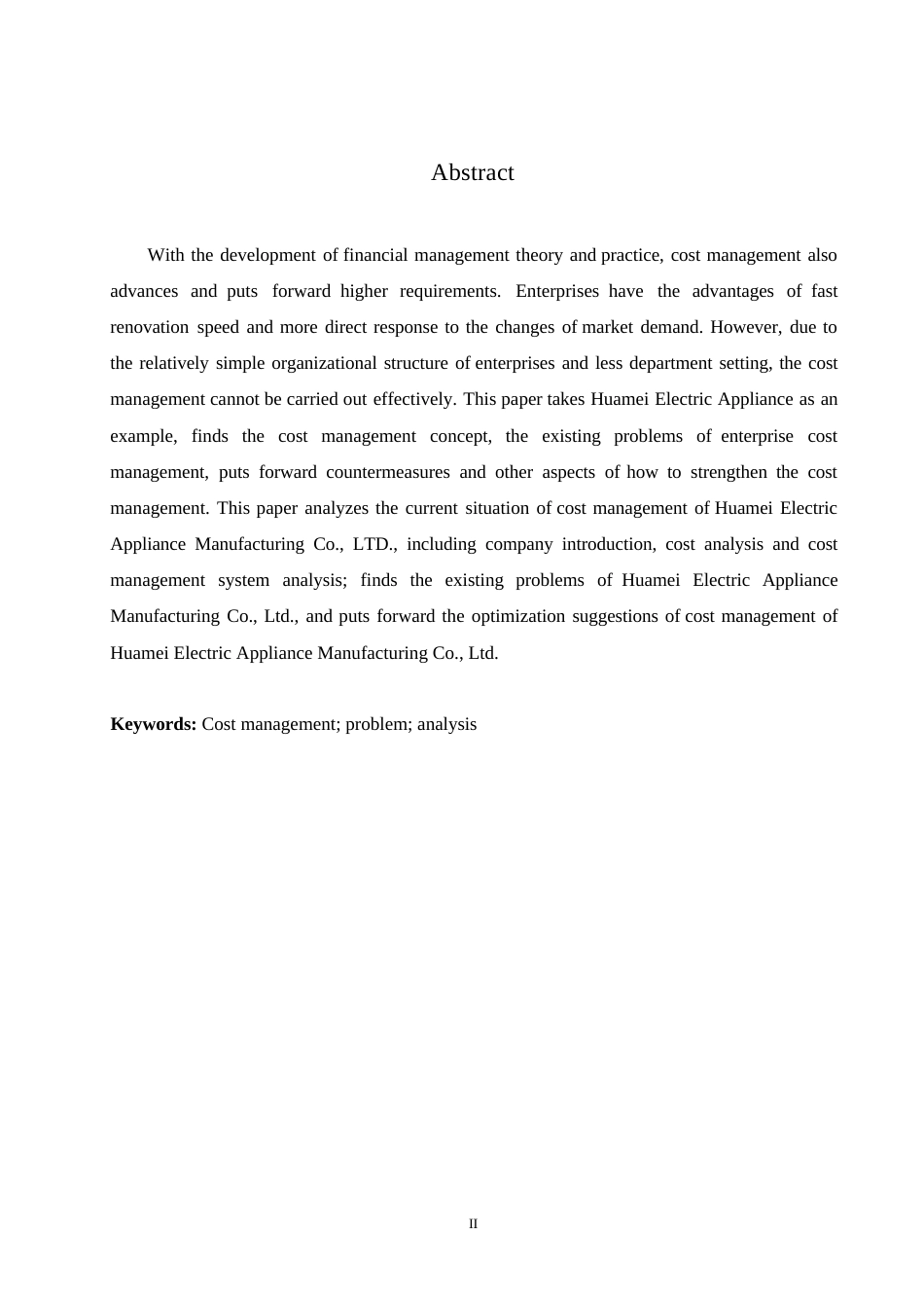 25年WP华美电器制造有限公司成本管理分析0-约10957字符.docx_第2页