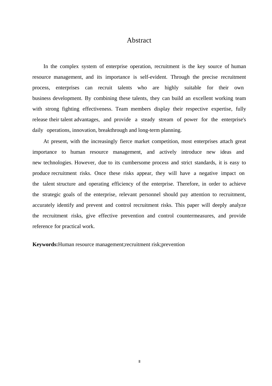 25年WP芦玉睿-企业人力资源管理中的招聘风险与防范对策研究0-约9890字符.docx_第2页