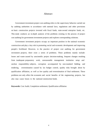25年WP政府投资项目工程造价审计问题与对策-约14336字符.docx