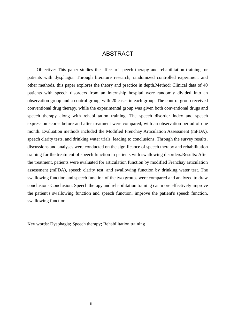25年WP康复治疗学-吞咽障碍患者的言语治疗与康复训练效果研究-查重11.21AI0-10726.docx_第2页