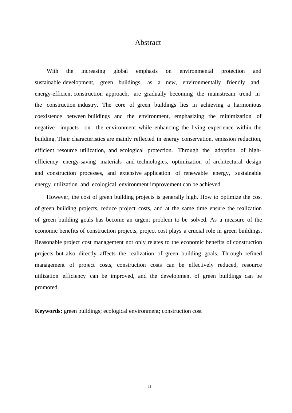 25年WP绿色建筑工程施工阶段的造价优化研究-约15593字符.docx_第1页