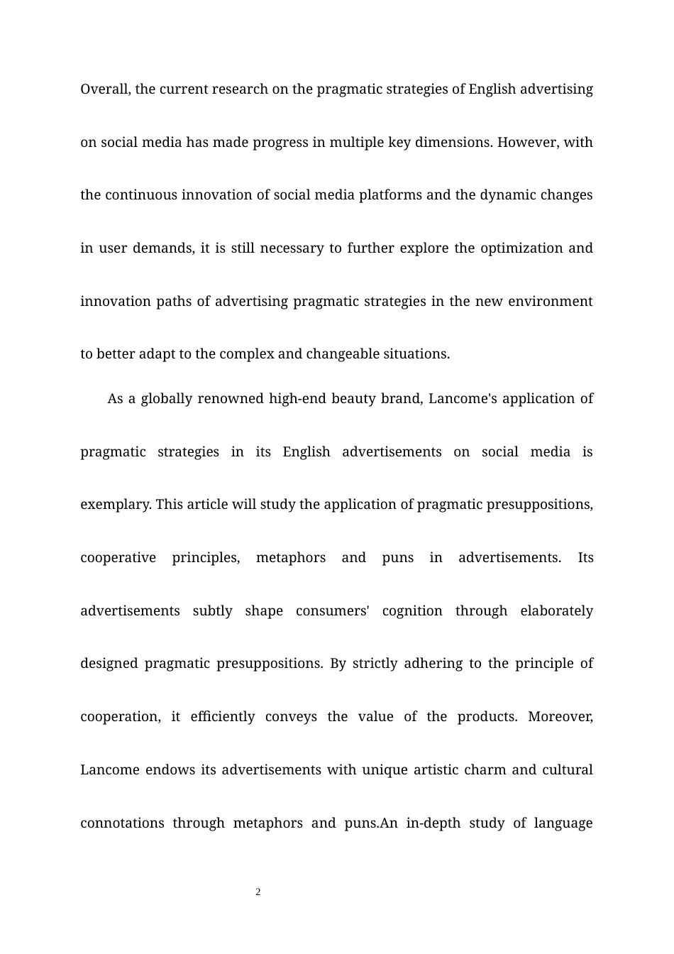 25年WP商务英语-社交媒体中英文广告的语用策略——以Lancome为例1.320-8867.docx_第6页