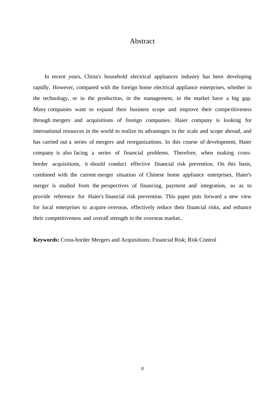 25年WP会计学-我国家电企业跨国并购的财务风险研究-以海尔并购案为例0-约10010字符.docx_第2页