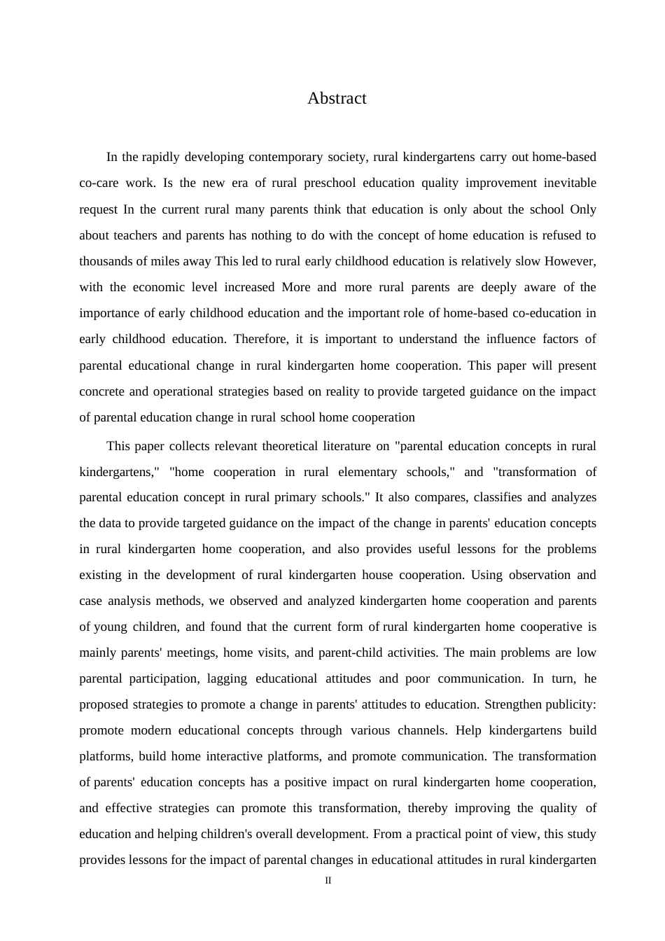 25年WP学前教育-农村幼儿园家园合作中家长教育观念转变的影响探究-14.90-12909.docx_第2页