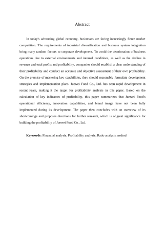 25年WP会计学-绝味食品股份有限公司盈利能力分析-哈尔滨剑桥学院0-约11412字符.docx