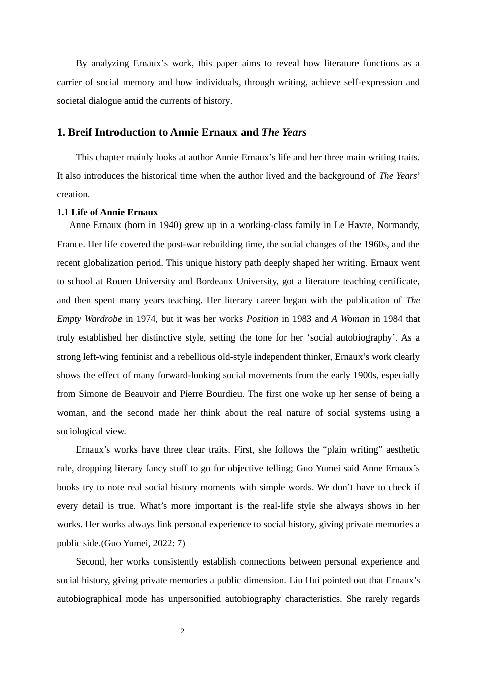 25年WP英语-社会变迁下的个人书写与集体记忆——以安妮·埃尔诺《悠悠岁月》为例0-8616.docx_第7页