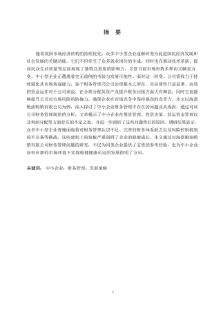 25年WP关键词：中小企业；财务管理；发展策略-约11271字符.docx