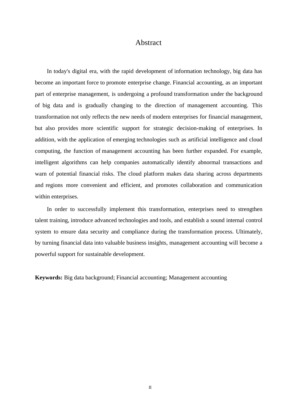 25年WP论大数据背景下财务会计向管理会计的转型0-约10225字符.docx_第2页