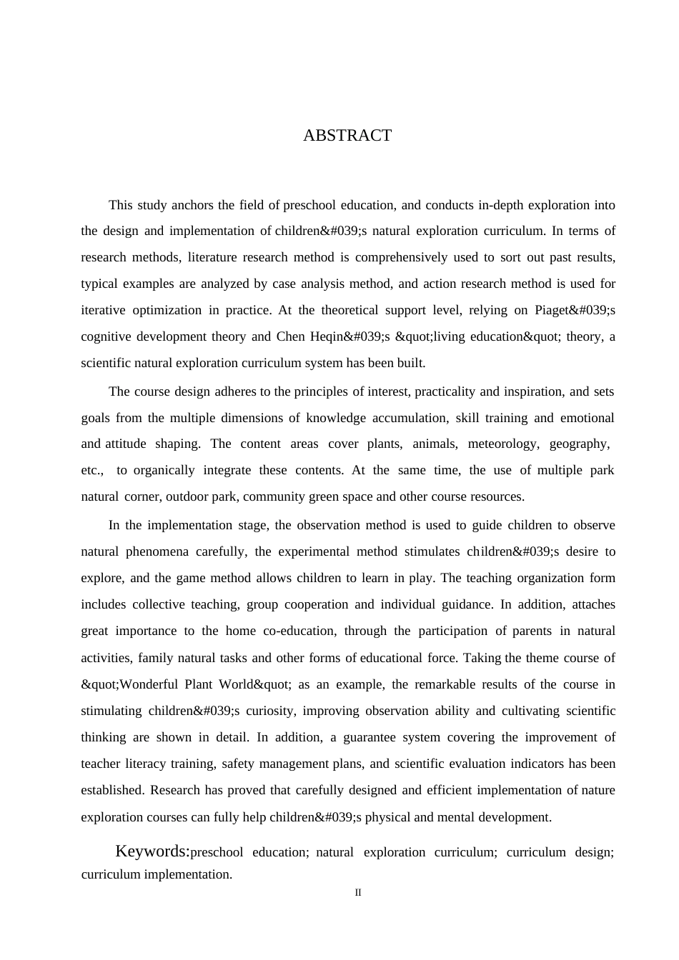 25年WP学前儿童自然探索课程的设计与实施10-约12336字符.docx_第1页