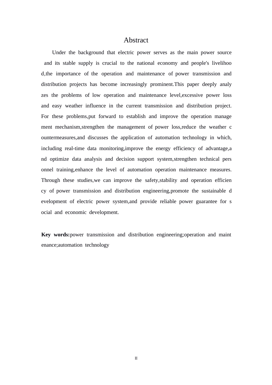 25年WPwl10761 论文 输配电工程存在的问题及自动化运行维护分析0-10035.docx_第2页