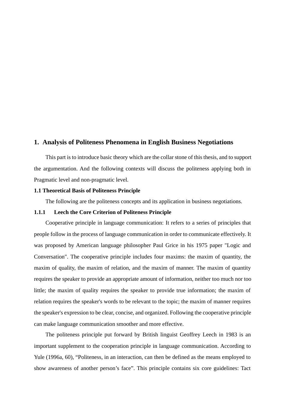 25年WP英语-礼貌原则在国际商务谈判中的应用研究0-7155.docx_第7页
