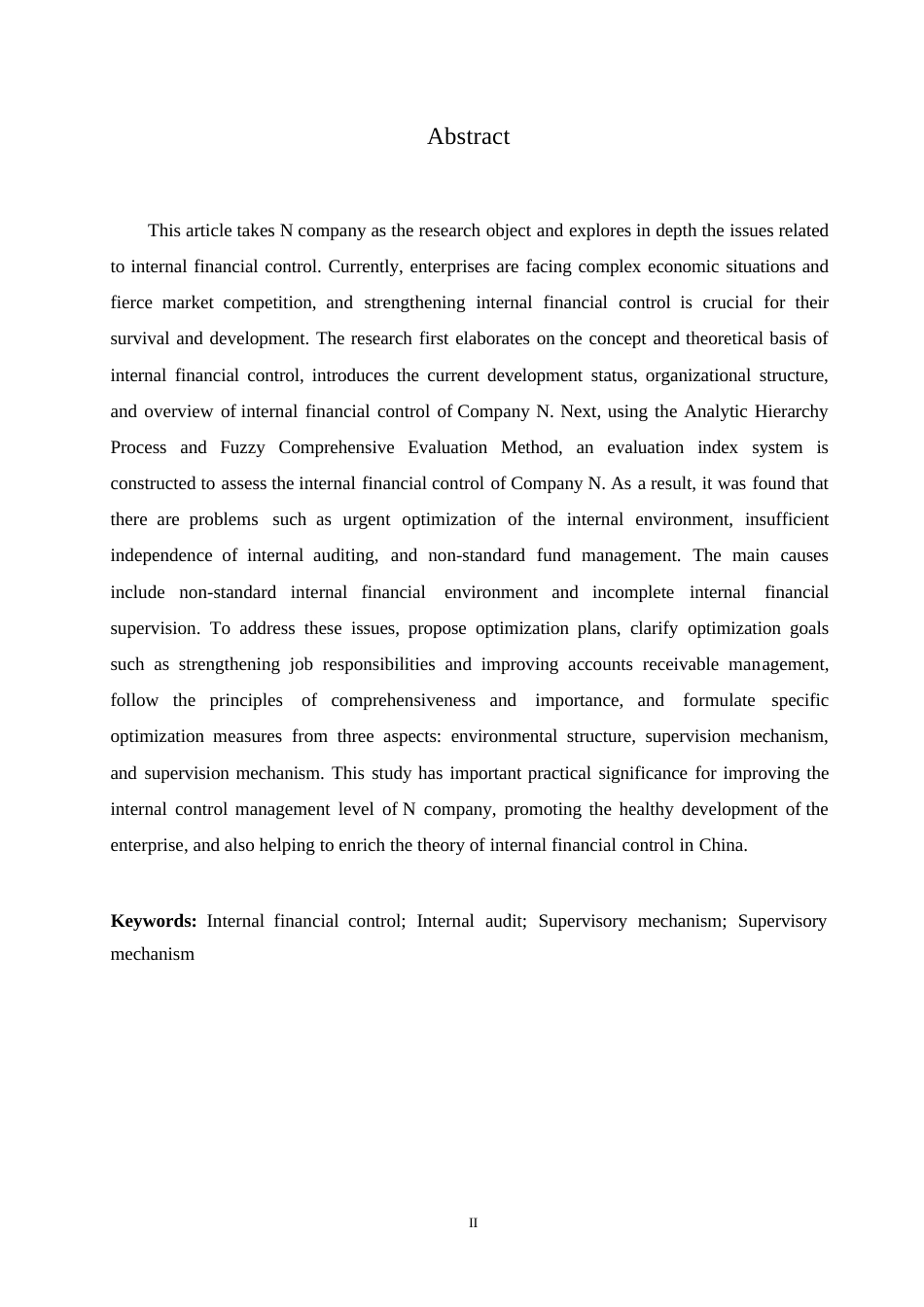 25年WPN公司内部财务控制评价及优化研究0-10542.docx_第2页