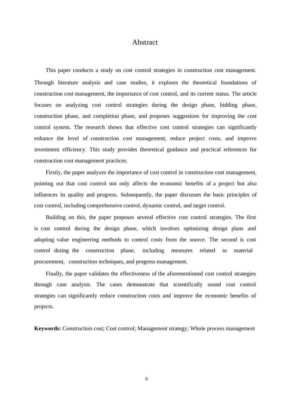 25年WP工程造价管理中的成本控制策略研究0-约11029字符.docx_第2页