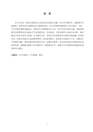 25年WP小学生辍学原因分析及对策研究 楚天晓0-11736.docx