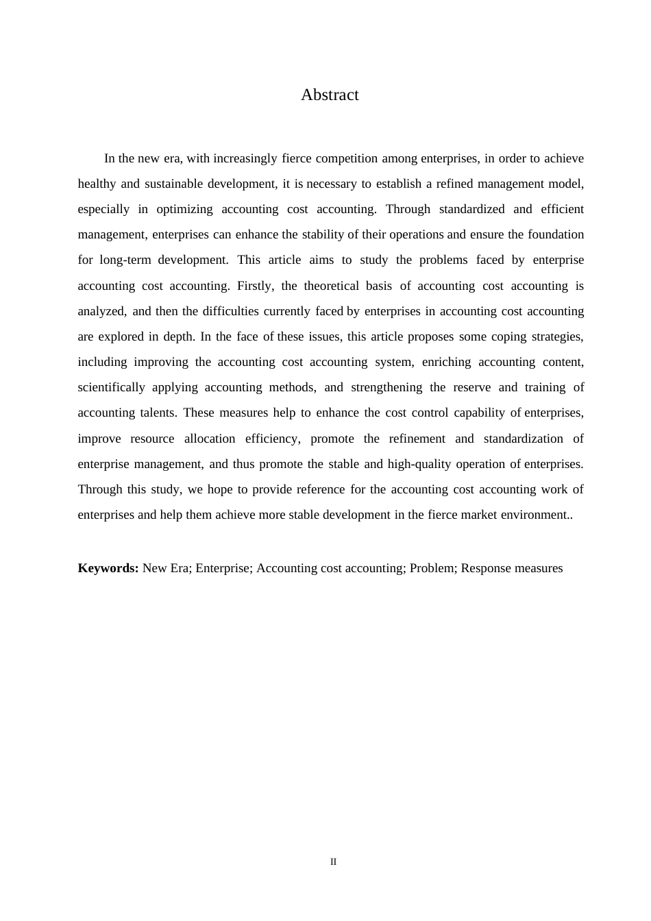 25年WP新时期企业会计成本核算面临问题及应对措施0-(1)-约10784字符.docx_第2页