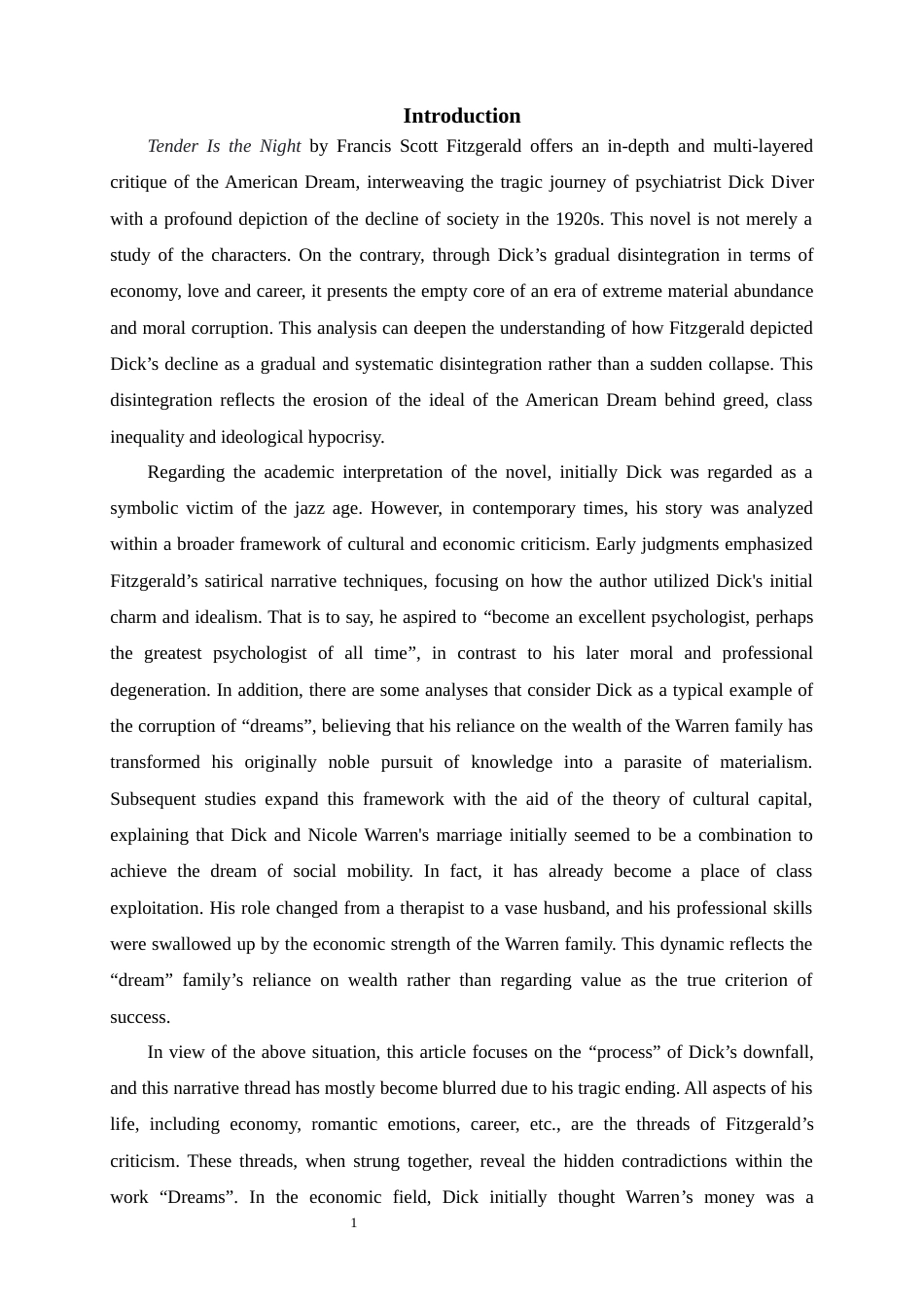 25年WP英语-解读《夜色温柔》中迪克·戴弗“美国梦”的幻灭2.020-7216.docx_第5页