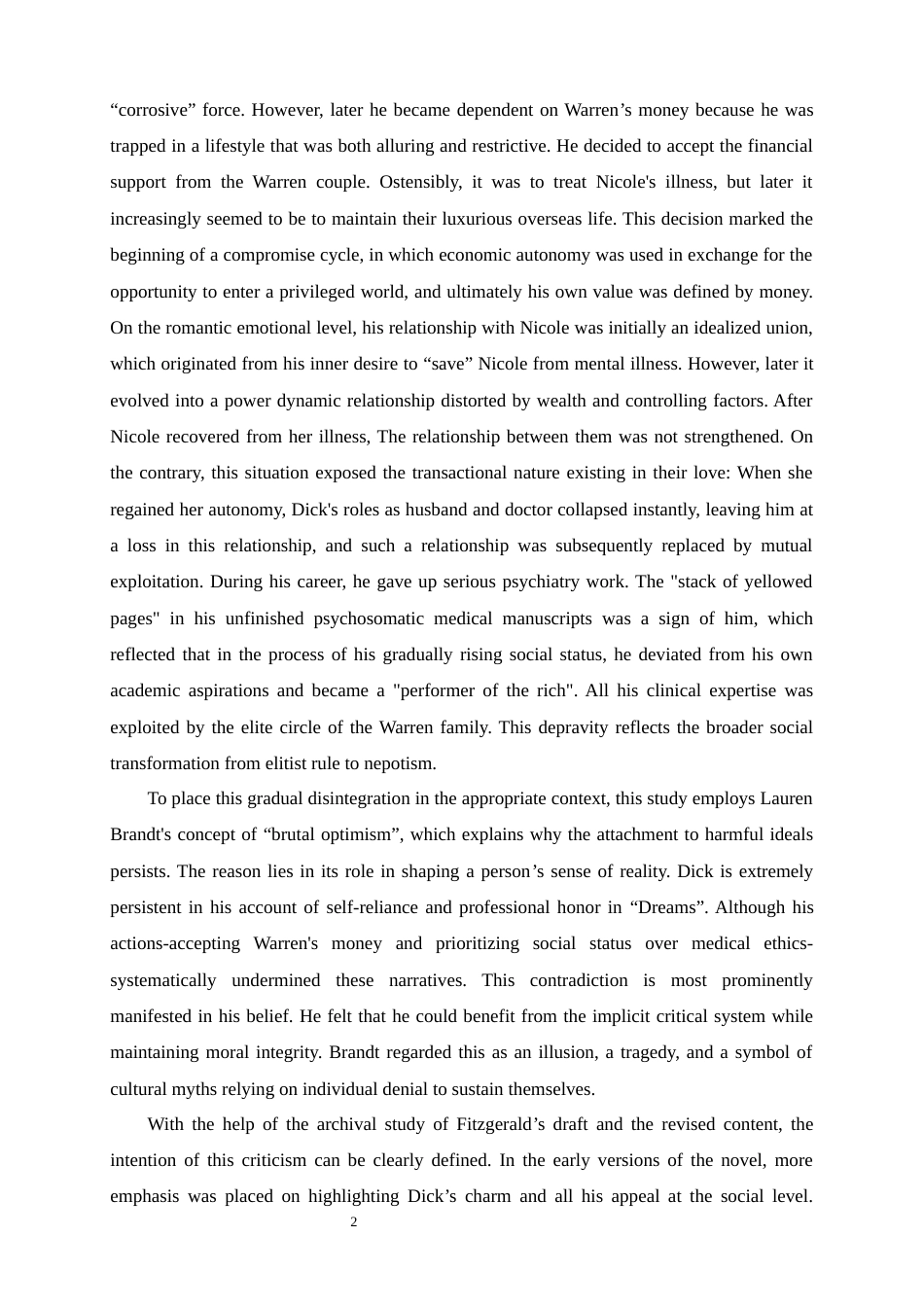 25年WP英语-解读《夜色温柔》中迪克·戴弗“美国梦”的幻灭2.020-7216.docx_第6页