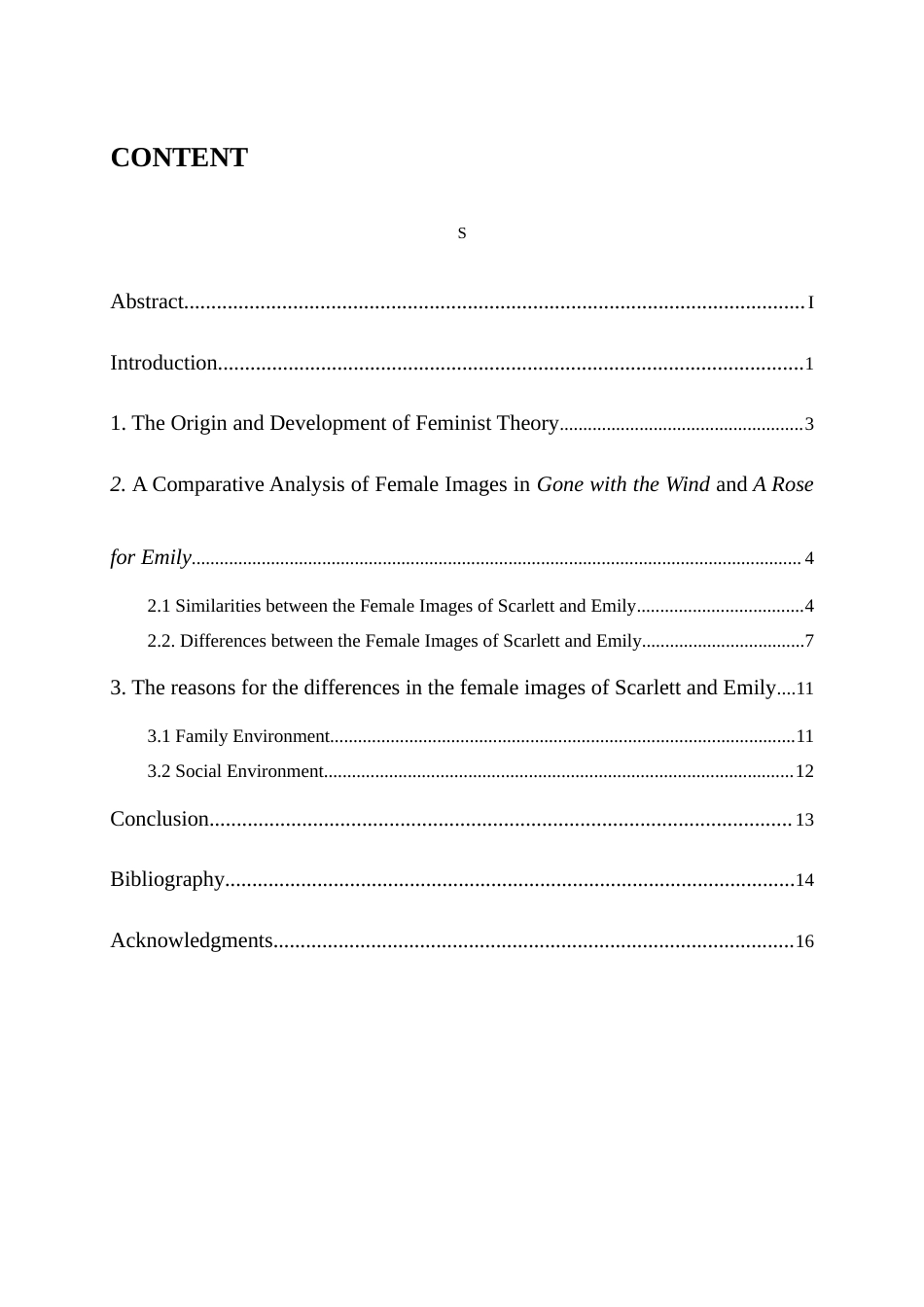 25年WP英语-女性主义视角下女性形象的比较研究——以《飘》和《献给艾米丽的玫瑰》为例8.910-6795.docx_第1页