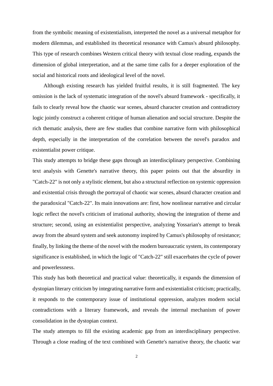 25年WP英语-《第二十二条军规》中的荒诞性意蕴研究0.440-7250.docx_第6页