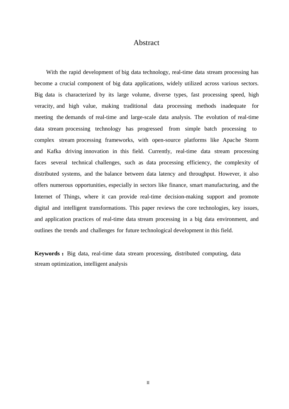 25年WP大数据环境下的实时数据流处理技术研究定稿0-约10146字符.docx_第1页